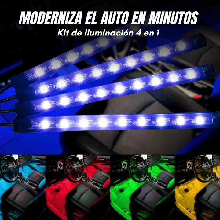 SET DE LUCES LED INTERIORES PARA AUTOS