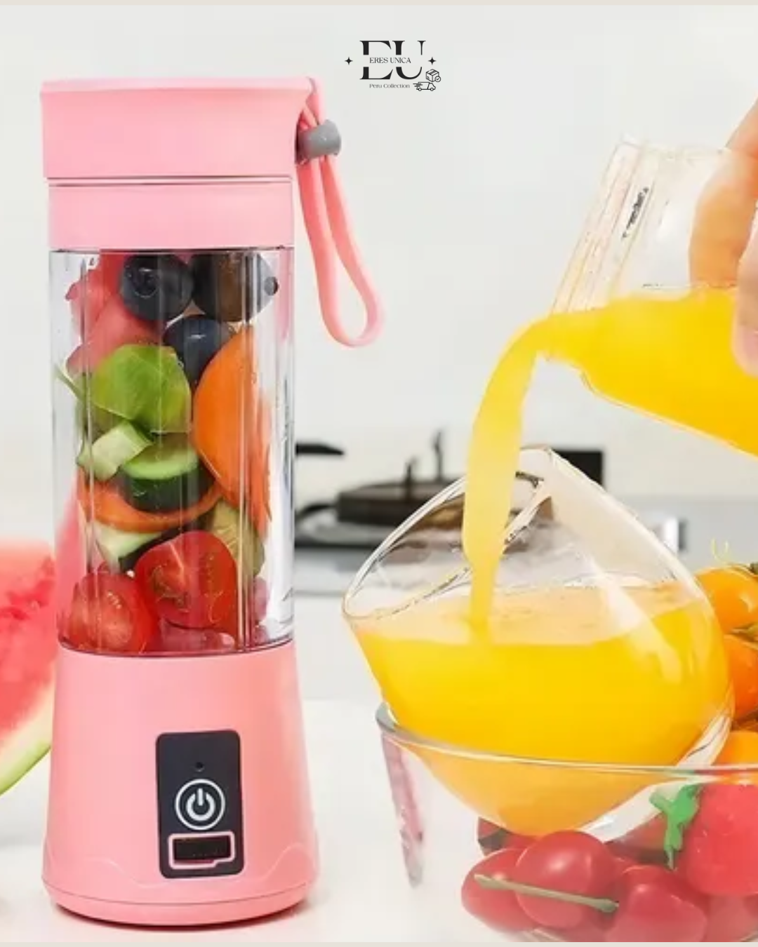 Licuadora portátil 500 ml - Salud real, donde estés y cuando quieras.